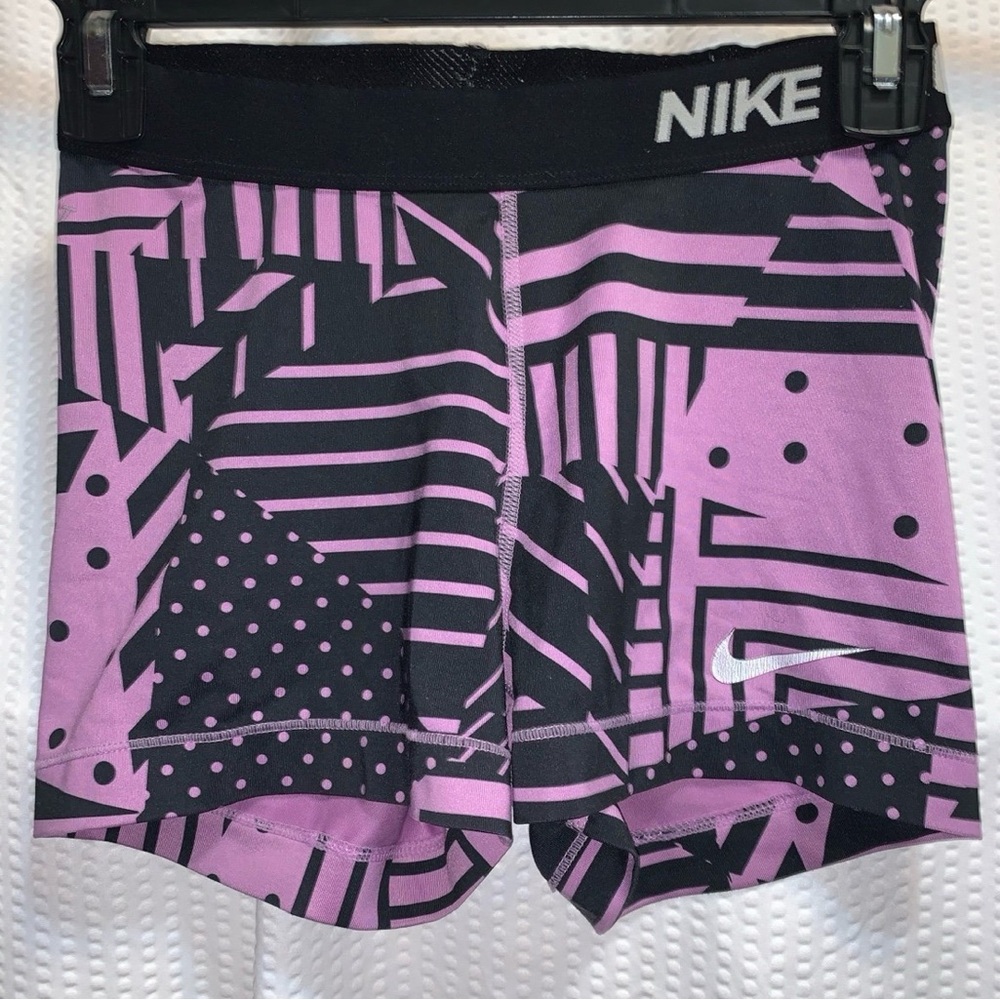 (SOLD DEPOP) Nike Pro Dri-Fit Women’s Compression Shorts - Purple/Black - Size S